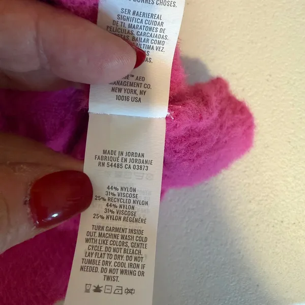 Aerie Womens Sweater S Pink Oversized Ribbed Knit Balloon Sleeve Slit Cuff - Image 7