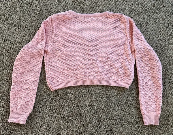 Willow and Wind Pink Cropped Cardigan Size M - Image 2