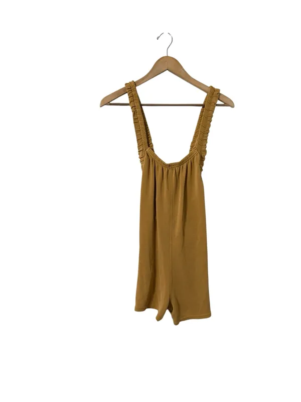 FREE PEOPLE FP Movement Heart Center Mustard Yellow Romper - Image 3
