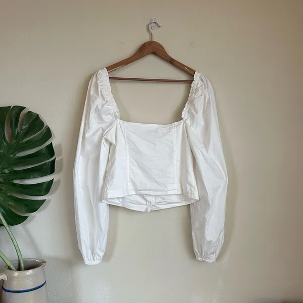 WeWoreWhat Ruched Cup Top in Optic White - Image 5