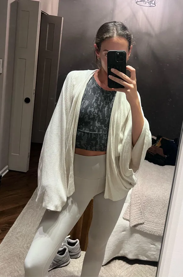 lululemon cream colored wrap Shaw sweater  - Image 2