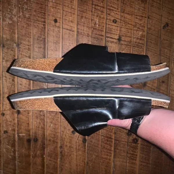 Birkenstock Betula black patent leather cork 40/9.5 ortho sandals - Image 3
