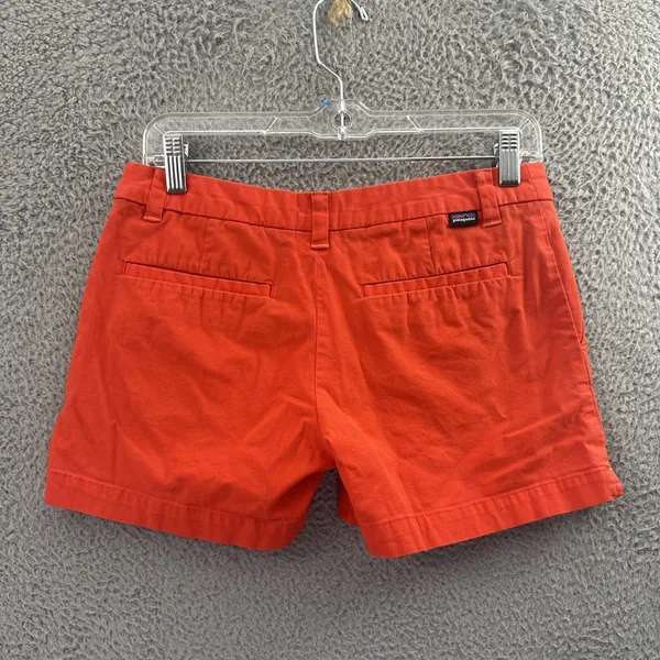 Patagonia Stretch All Wear Shorts‎ 4" Orange Organic Cotton Preppy Chino Women 2 - Image 2