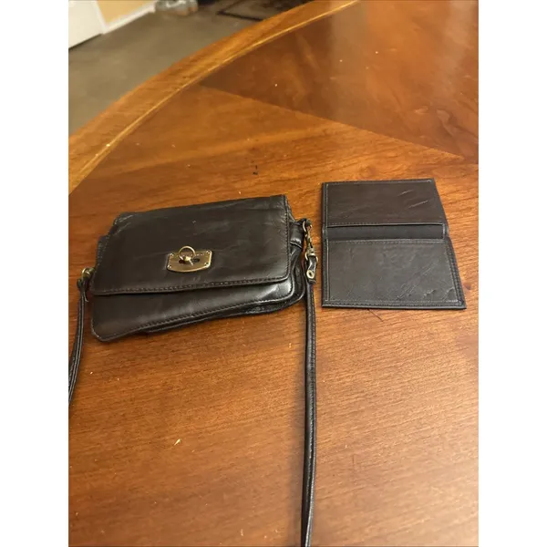 Wilsons Leather Wallet Black Wallet/ Mini Crossbody - Image 9