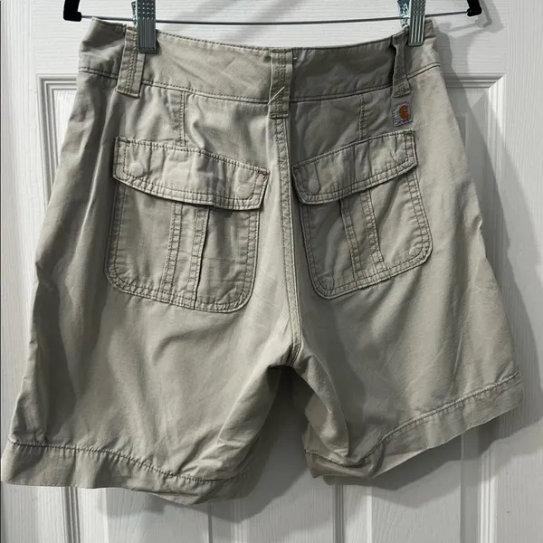 Carhartt Women’s Original Fit Cargo Shorts Khaki Utility Workwear Size 4 - Image 4