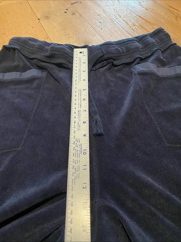 Free People Movement Let It Go Velour Joggers Blue Stretch Pants Medium - Image 6