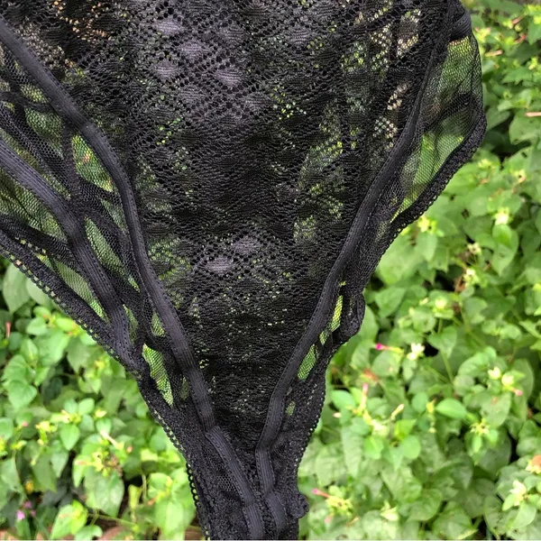 Naked Wardrobe Black Lace Bodysuit S - Image 4