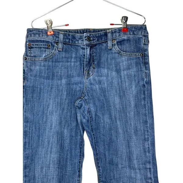 Gap Women's Jeans Flare Stretch Mid-Rise Medium Wash Denim Pants‎ Mexico Sz. 8R - Image 4