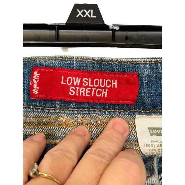 Levi's Women's Skirt Low Slouch Stretch Mini A-Line Denim‎ Blue Size Medium JR - Image 4