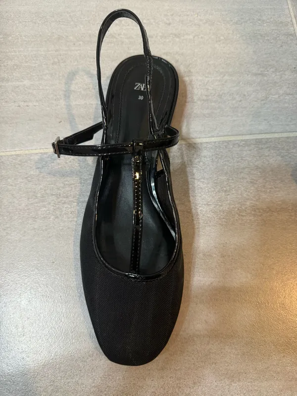 Never worn Zara Black Mesh Flats - Image 5
