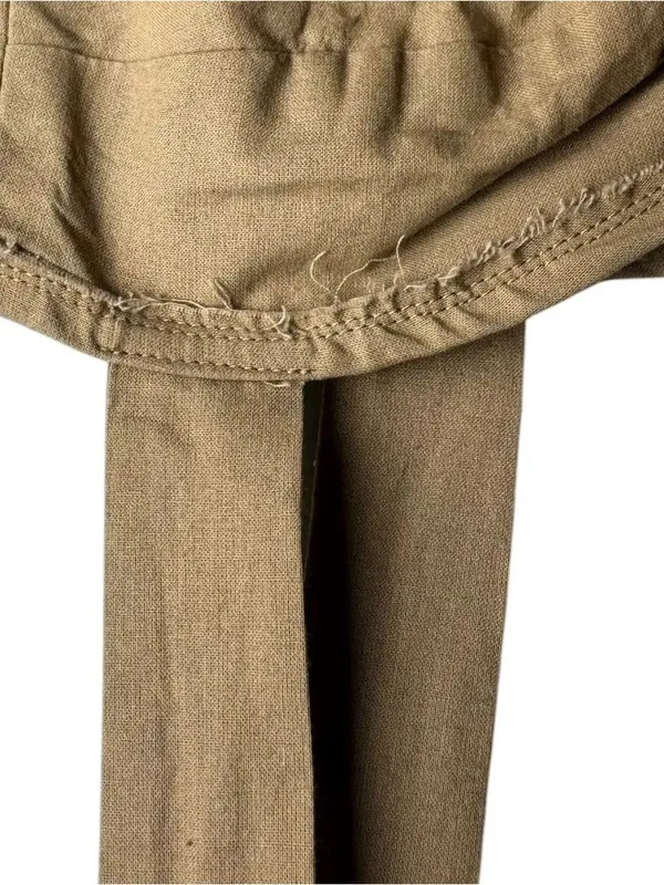 Elsa Esturgie Linen Blend Bustier Crop Top Tan Button Front 36 - Image 4