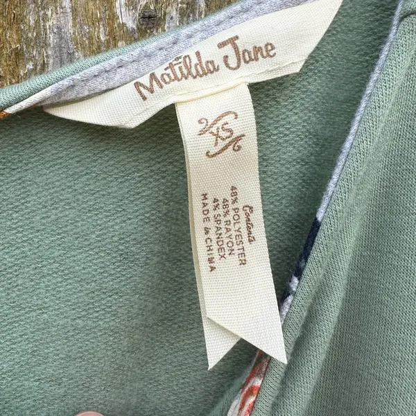 Matilda Jane Resting Day Sage Green Knit Jumpsuit XS - Image 5