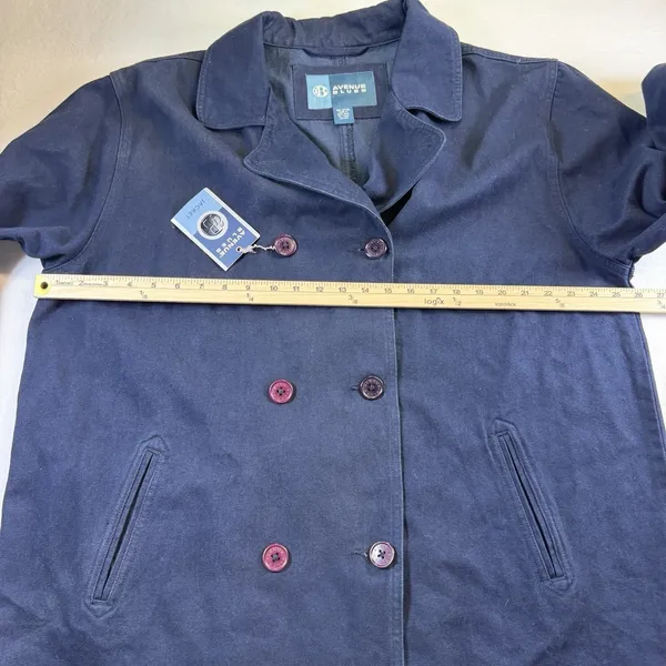Avenue Blues 18/20 Womens Jacket‎ Blue Denim Cotton Blend Button NWOT - Image 9