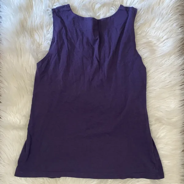 Ana Purple Sleeveless Shirt - Image 3