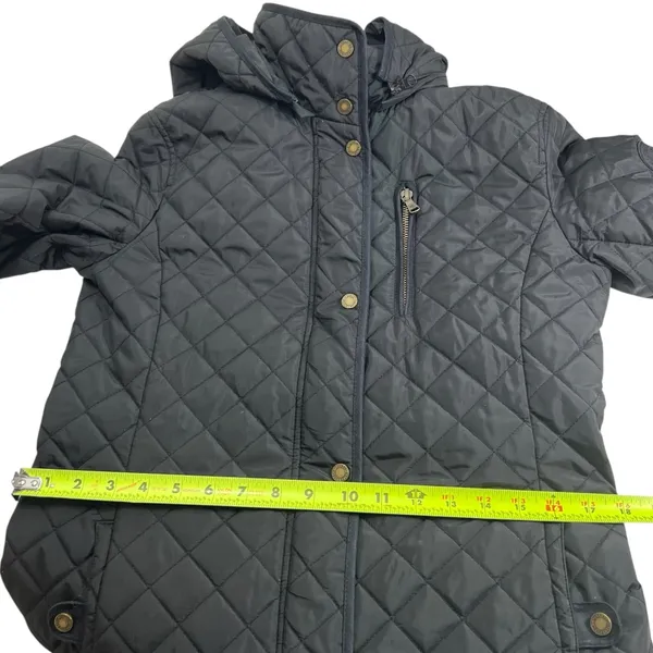 Lauren Ralph Lauren Black Quilted Coat with Removable Hood - Image 12
