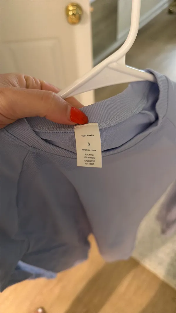 Amazon Blue Long Sleeve Athletic Top - Image 2