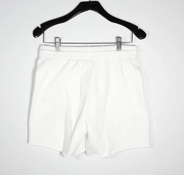 TNA Aritzia Cozy AF Fleece Cotton Boyfriend Mini Sweat Shorts Lounge White Small - Image 5
