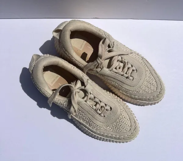 Dolce Vita “Dolen” Platform woven Cream Sneakers with textured fabric size 7.5 - Image 11
