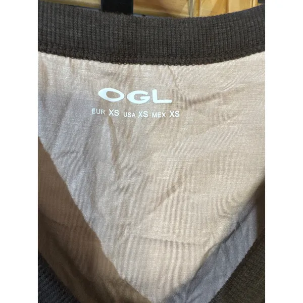 OGL Softly V Neck Built In Bra Tank Top Slate Blue Ribbed Women Size XS NWT - Image 4