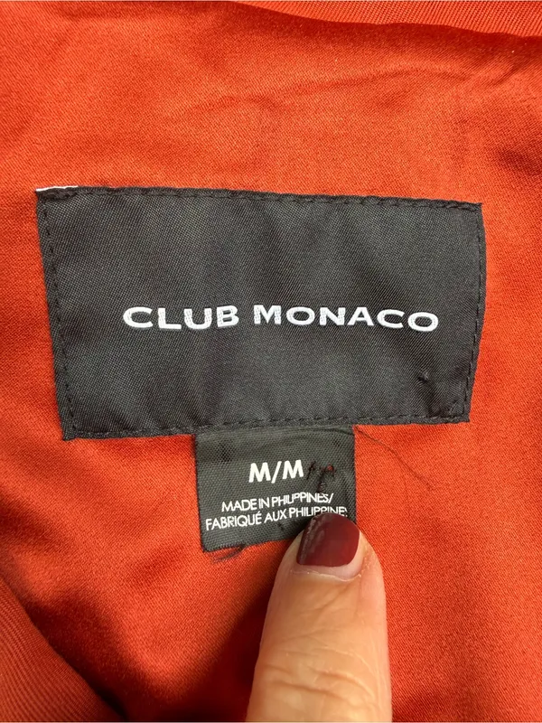 Club Monaco Ohdette Brick Red Long Trench Coat Women’s M Medium MSRP $329 - Image 6