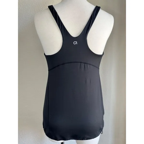 Gap Fit Ruched Tank Top Black Hiking Workout Sports Bra Racerback Drawstring Sz S - Image 8