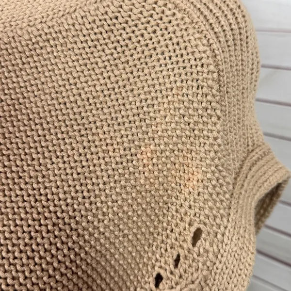 White House | Black Market Boho Multi Knit Sleeveless‎ Slouchy Sweater Vest Tan XS - Image 8