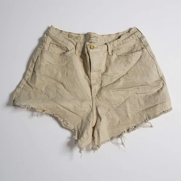 Universal Thread Womens Off-White High-Rise‎ Denim Shorts Size 12 - Image 7
