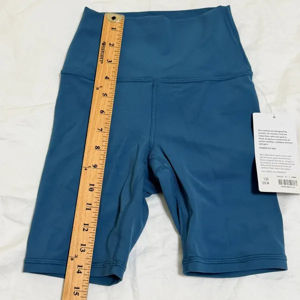 Athleta Transcend 7" Biker Short Womens XXS Blue High Rise‎ Yoga Athletic Blue - Image 12