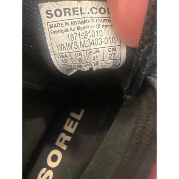 Sorel winter insulated Red Buffalo Plaid Waterproof Duck Boots size 10 Women's - Image 6