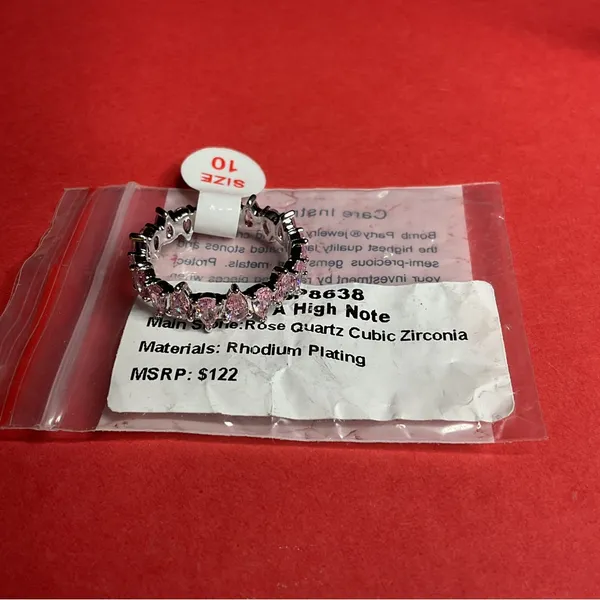 Bomb Party RBP8638 “On A High Note” Cubic Zirconia on Rhodium Size 10 Ring NWT - Image 5