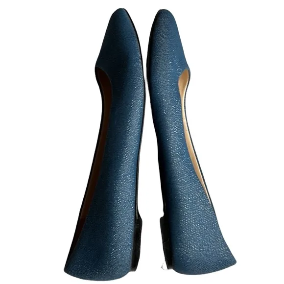 Coach and‎ Four Womens Denim Melitta Glitter Almond Toe Flats Size 6 - Image 10