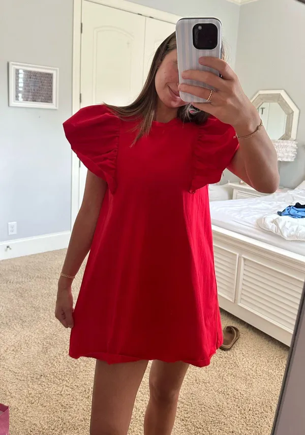 Boutique Red Dress - Image 3