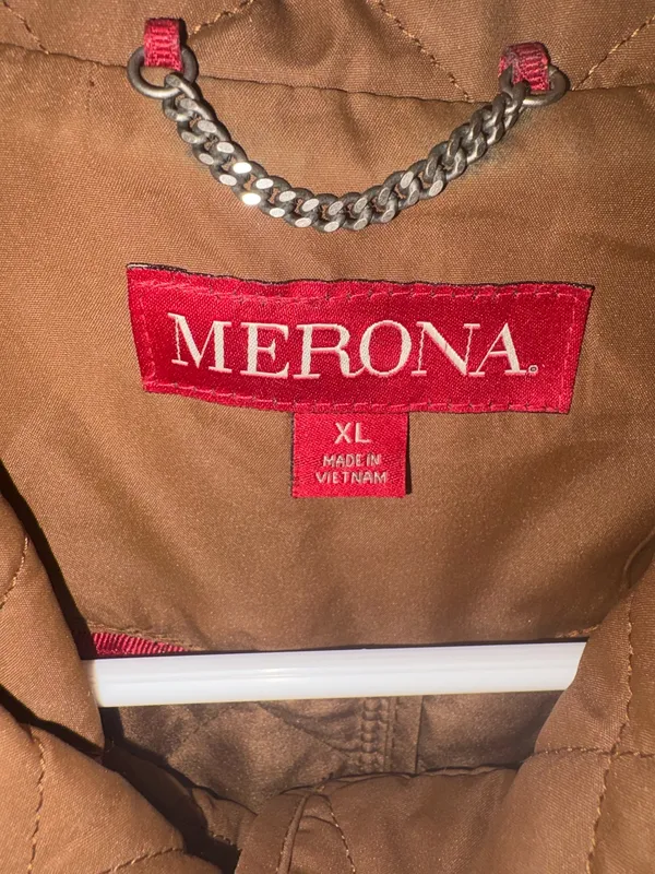 Merona Women's Brown Quilted Jacket - XL - Image 2