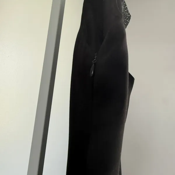 Brunya Black Maxi Dress Beaded Neckline‎ Sleeveless Formal Evening Gown Size 8 - Image 8