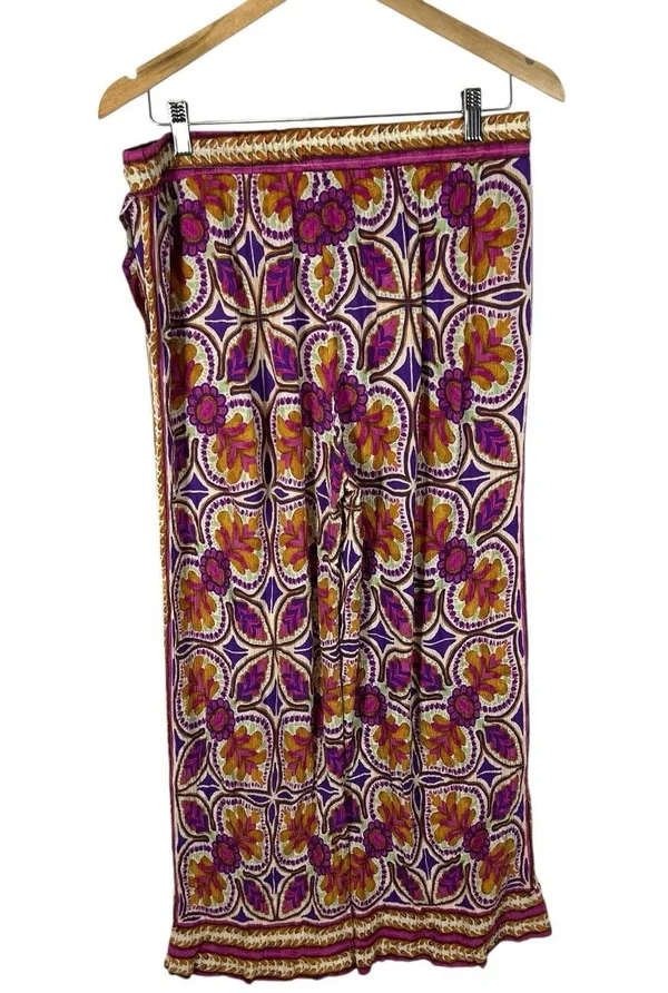Emerson Rose‎ Women Multicolor Casual Pants Size M Boho Beaded Retro Casual - Image 2