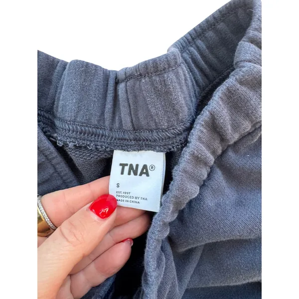 TNA Joggers Sweatpants Size S Blue Cotton Blend‎ Cozy Lounge Athleisure Casual - Image 3
