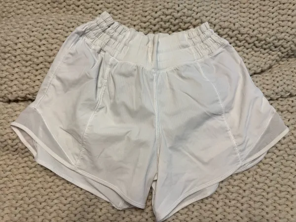 White Lululemon Hotty Hot 4” Shorts - Image 4