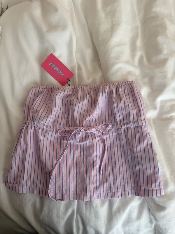Edikted pinstripe strapless top - Image 2