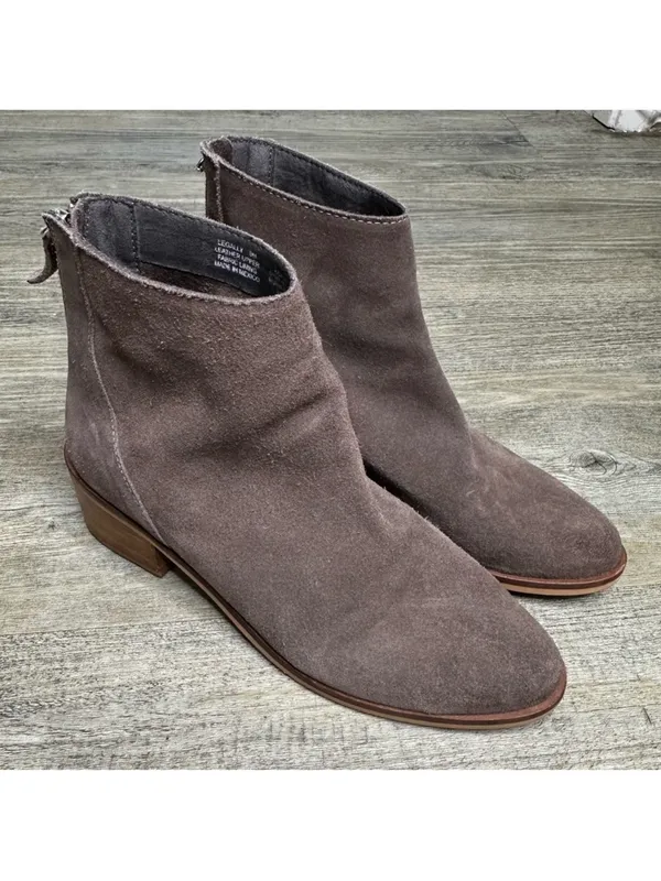 Steve Madden Women's Legally Suede Leather Booties 8 Gray Brown Fall Winter - Image 3