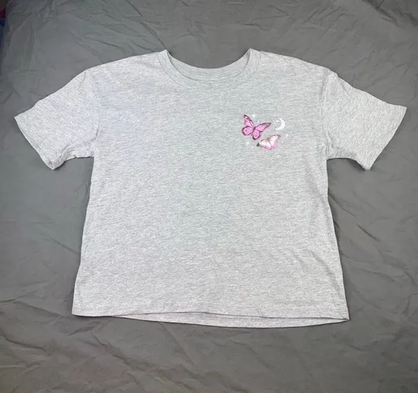 NEW Butterfly Tshirt Gray - Image 5