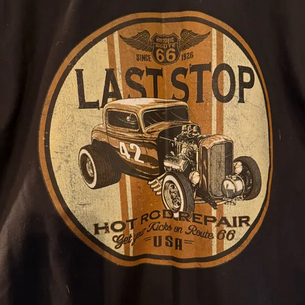 Black Dickies Hot Rod Work Shirt XL Tall SS Top - Image 3