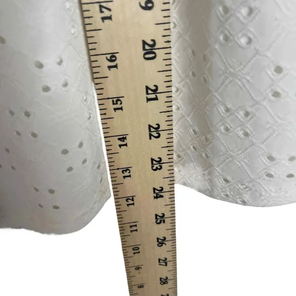 CeCe White Eyelet Puff Sleeve Blouse‎ Scoop Neck Top Small Coquette Feminine - Image 8