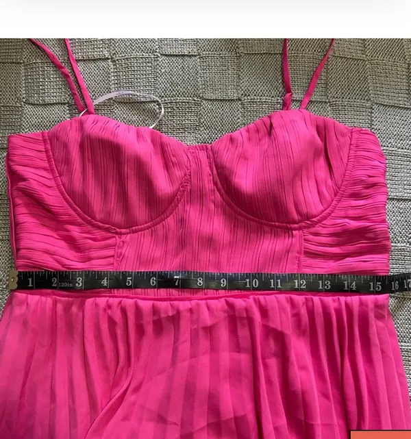 Lulus Hot Pink Tiered Midi Dress - Image 6