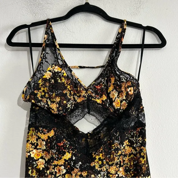 Urban Outfitters Lexi Lace Floral Midi Dress Slit Cut Out Whimsigoth Fairy Boho - Image 5