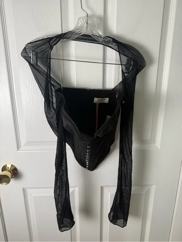 House of CB Mina Structured Black Corset XS - Image 2