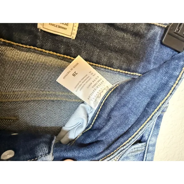 KanCan Womens Mid-Rise Ankle Skinny Jeans Denim Double Button Size 28 - Image 4