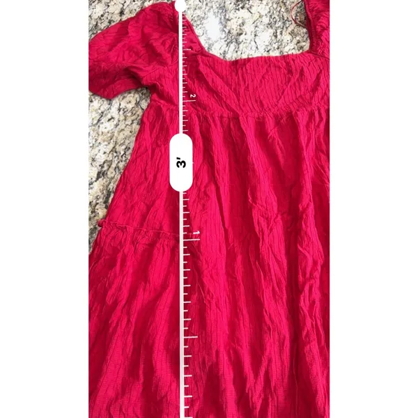 Altar'd State Marianne Mini Dress Red Women's XL New Ruffle Tiered Boho - Image 7