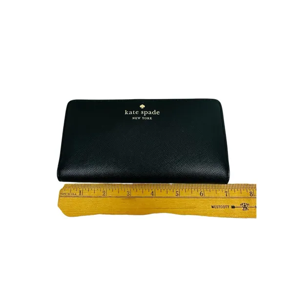 Kate Spade New York Slim Schuyler Billfold Wallet Saffiano PVC‎ Black NWT - Image 6
