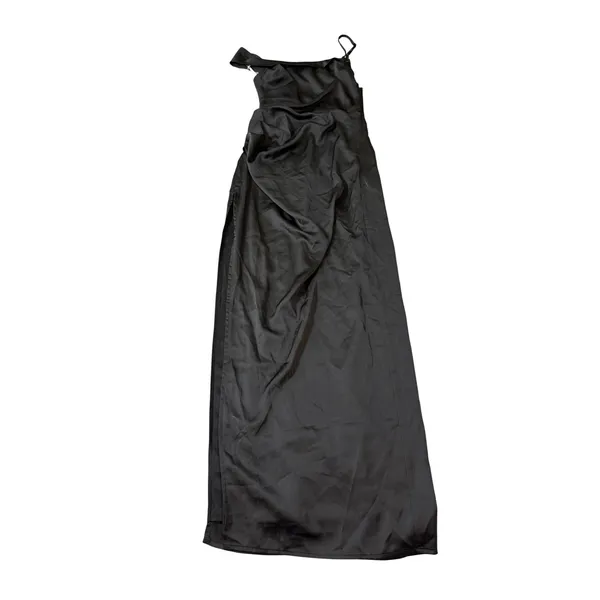 Lulus‎ Size Small Lush Love Black Satin Asymmetrical Off-the-Shoulder Dress - Image 3