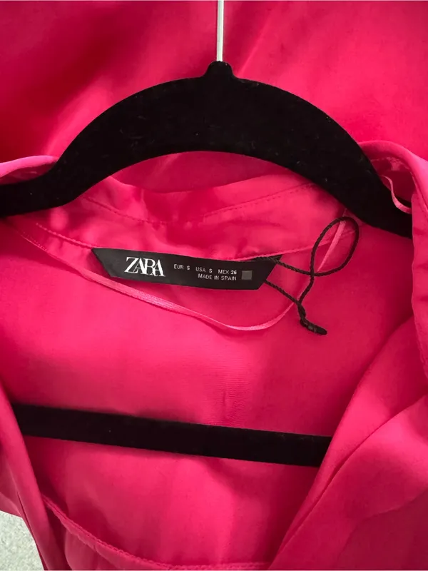 Zara button down satin shirt - Image 3